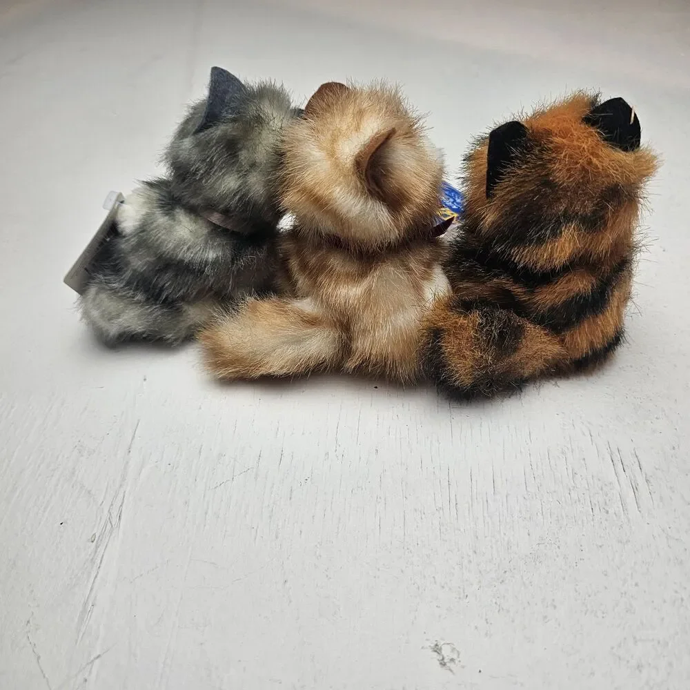 Russ Itty Bitties Kitties Mini Plush Cats Lot of 3 Tags 1995 Vintage